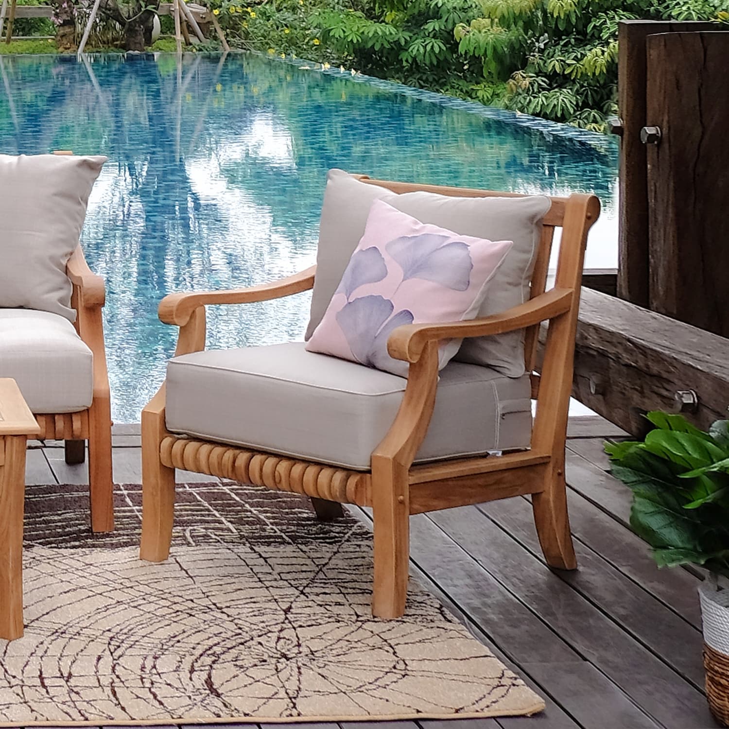 Ensemble de salon de jardin Cambridge Casual Chara 3 pièces en teck