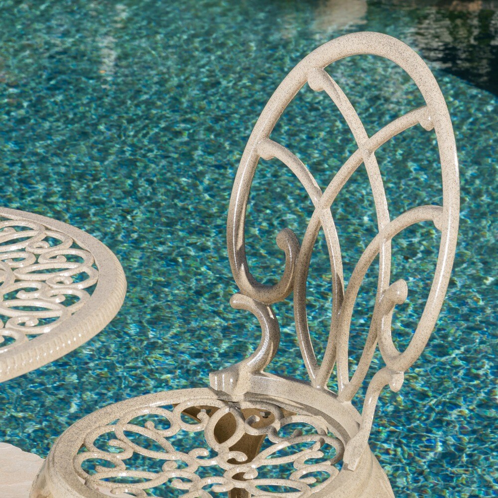 Ensemble de bistrot Charleston en aluminium et cuivre par Christopher Knight Home