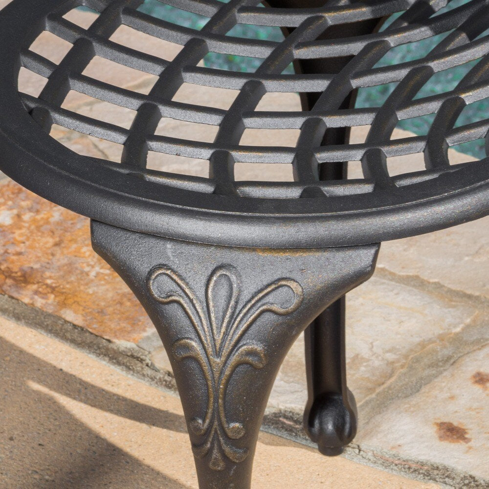 Ensemble de bistrot Charleston en aluminium et cuivre par Christopher Knight Home