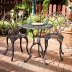 Ensemble de bistrot Charleston en aluminium et cuivre par Christopher Knight Home
