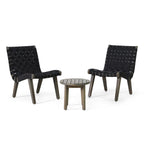 Ensemble de chat d'extérieur Charlotter en corde et bois d'acacia par Christopher Knight Home