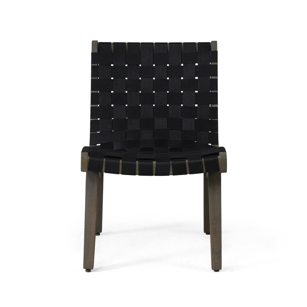 Ensemble de chat d'extérieur Charlotter en corde et bois d'acacia par Christopher Knight Home