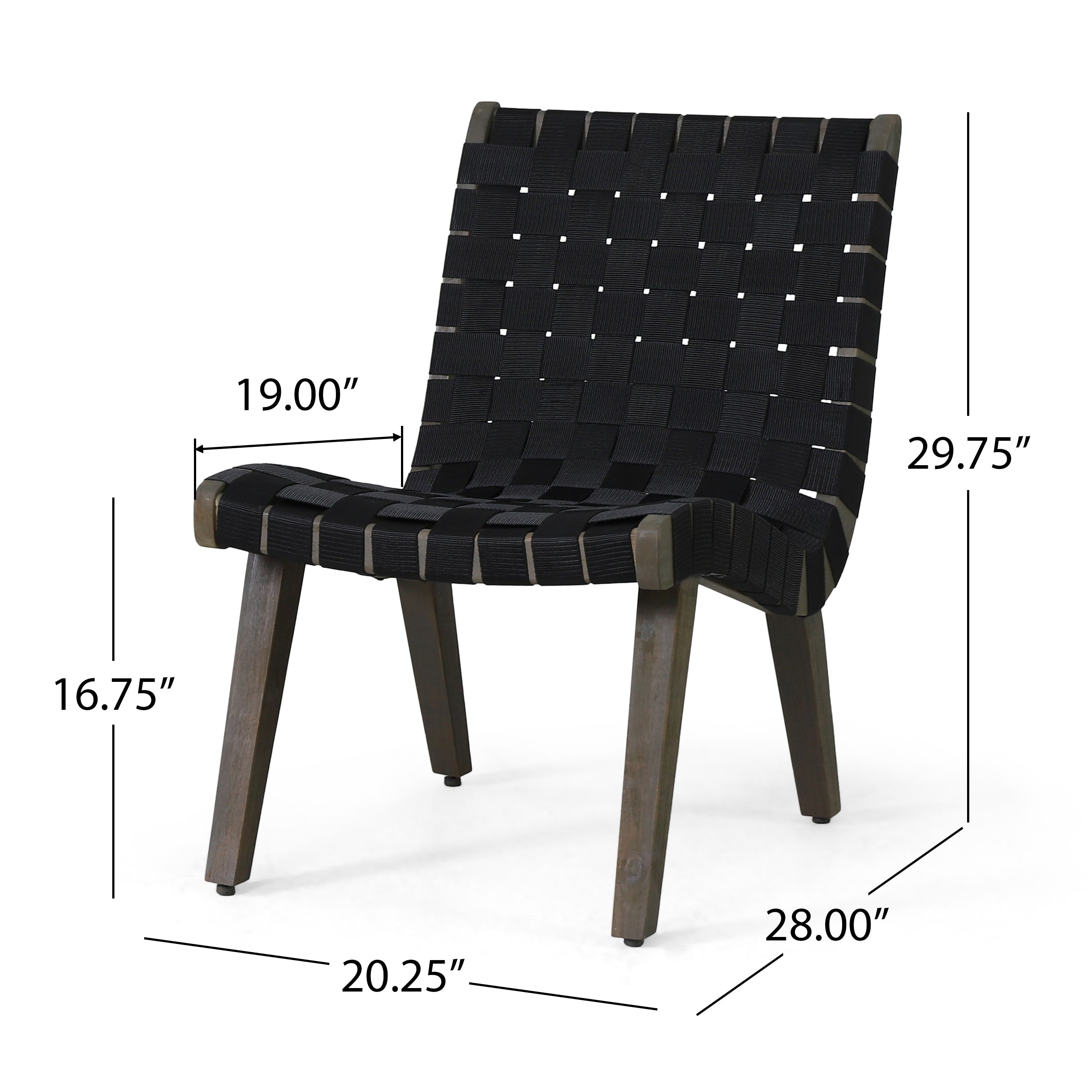 Ensemble de chat d'extérieur Charlotter en corde et bois d'acacia par Christopher Knight Home