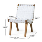 Ensemble de chat d'extérieur Charlotter en corde et bois d'acacia par Christopher Knight Home