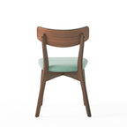 Chaises de salle à manger Chazz en bois d'hévéa rembourrées, style milieu de siècle (lot de 2/4) par Christopher Knight Home