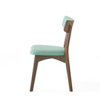Chaises de salle à manger Chazz en bois d'hévéa rembourrées, style milieu de siècle (lot de 2/4) par Christopher Knight Home