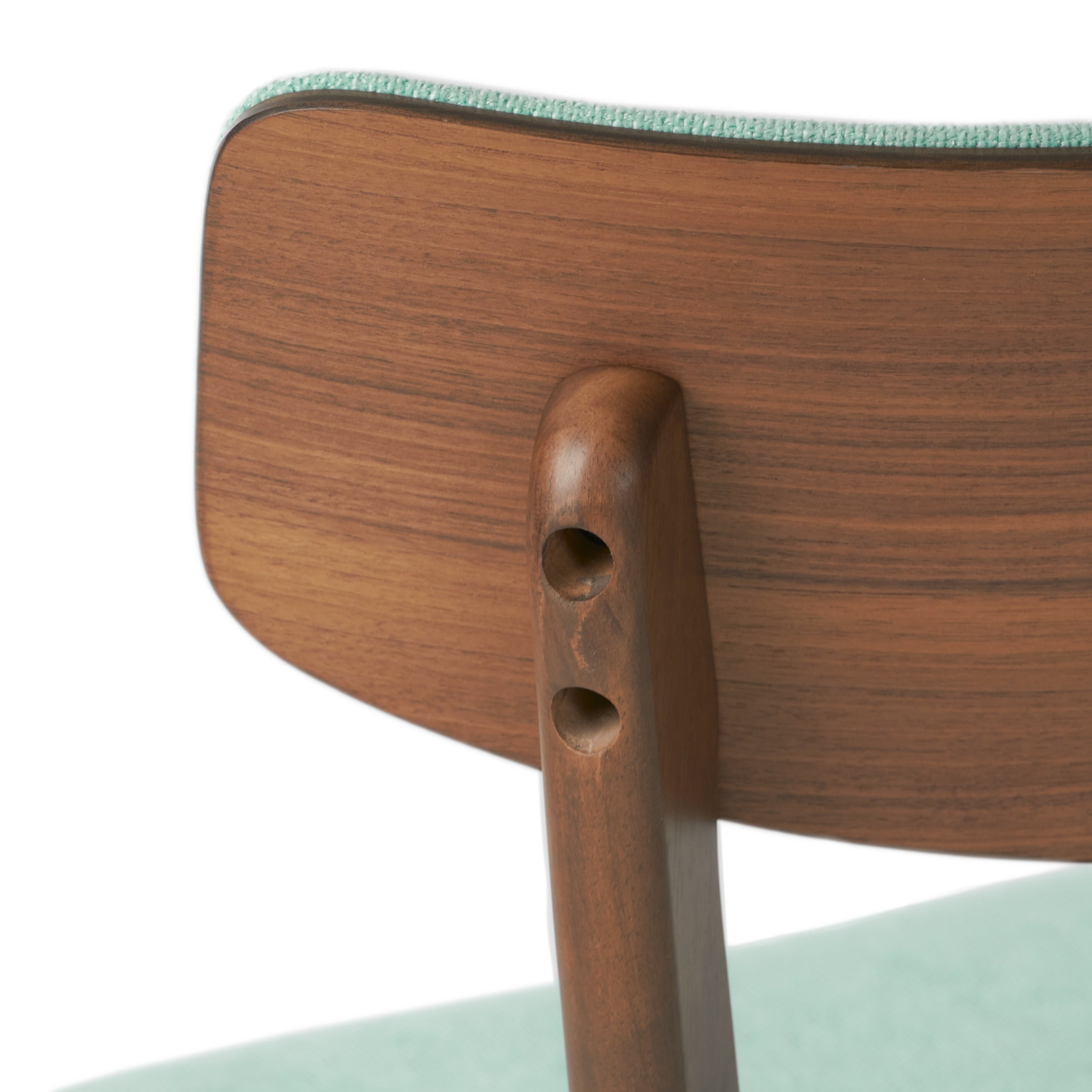 Chaises de salle à manger Chazz en bois d'hévéa rembourrées, style milieu de siècle (lot de 2/4) par Christopher Knight Home