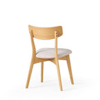 Chaises de salle à manger Chazz en bois d'hévéa rembourrées, style milieu de siècle (lot de 2/4) par Christopher Knight Home