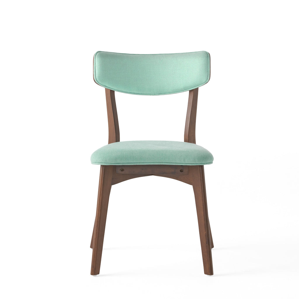 Chaises de salle à manger Chazz en bois d'hévéa rembourrées, style milieu de siècle (lot de 2/4) par Christopher Knight Home