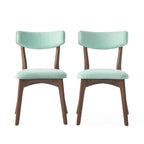 Chaises de salle à manger Chazz en bois d'hévéa rembourrées, style milieu de siècle (lot de 2/4) par Christopher Knight Home