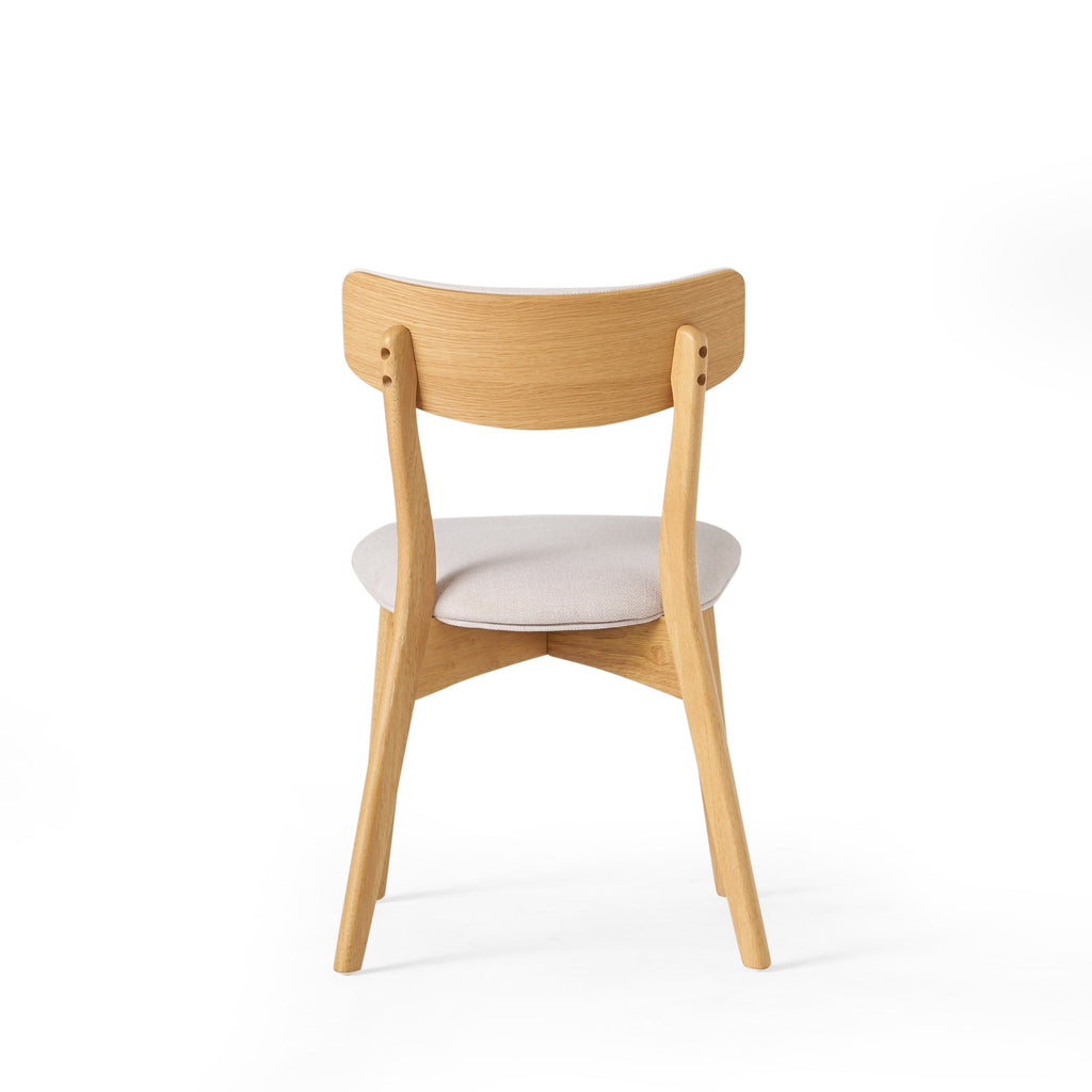 Chaises de salle à manger Chazz en bois d'hévéa rembourrées, style milieu de siècle (lot de 2/4) par Christopher Knight Home
