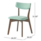 Chaises de salle à manger Chazz en bois d'hévéa rembourrées, style milieu de siècle (lot de 2/4) par Christopher Knight Home
