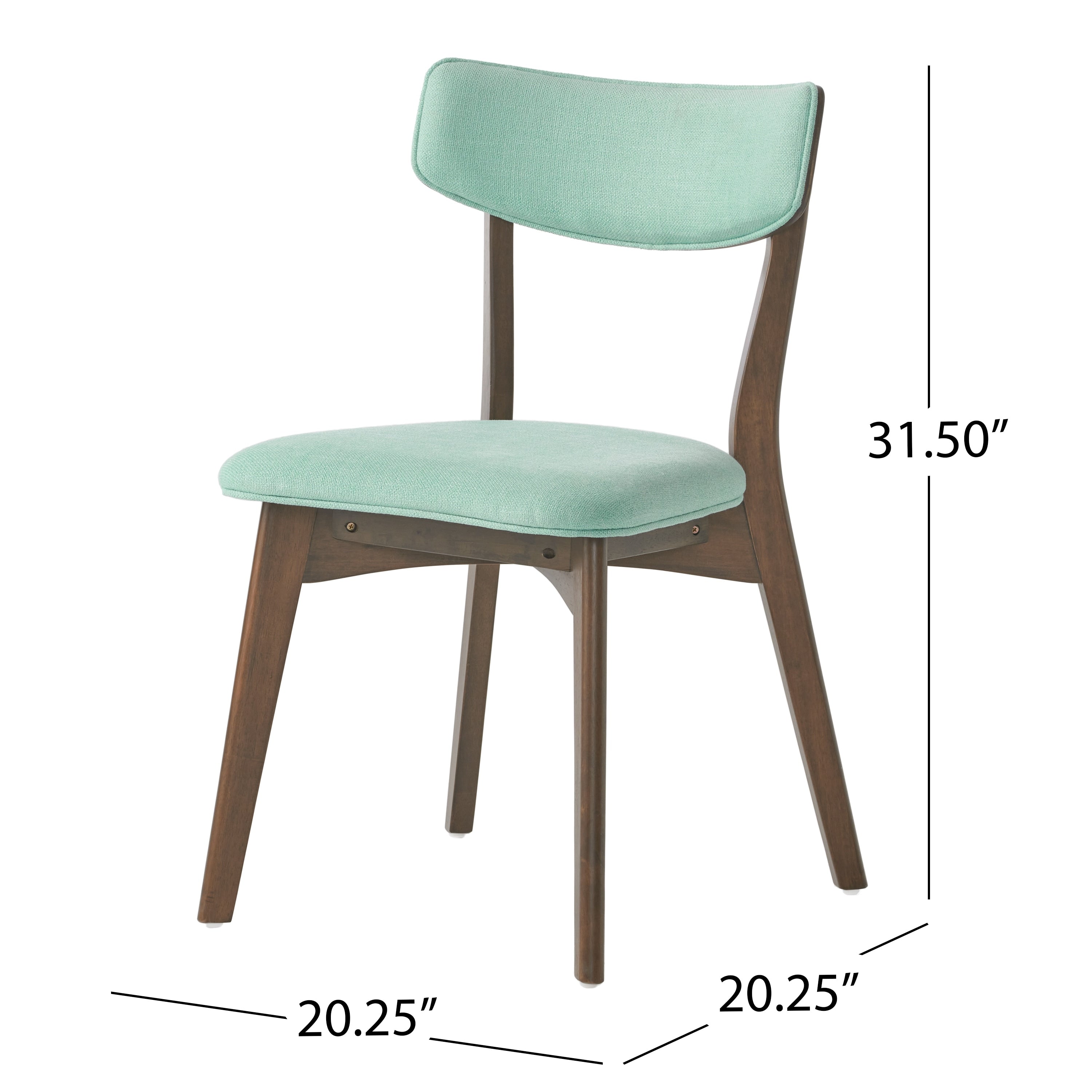 Chaises de salle à manger Chazz en bois d'hévéa rembourrées, style milieu de siècle (lot de 2/4) par Christopher Knight Home