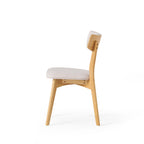 Chaises de salle à manger Chazz en bois d'hévéa rembourrées, style milieu de siècle (lot de 2/4) par Christopher Knight Home