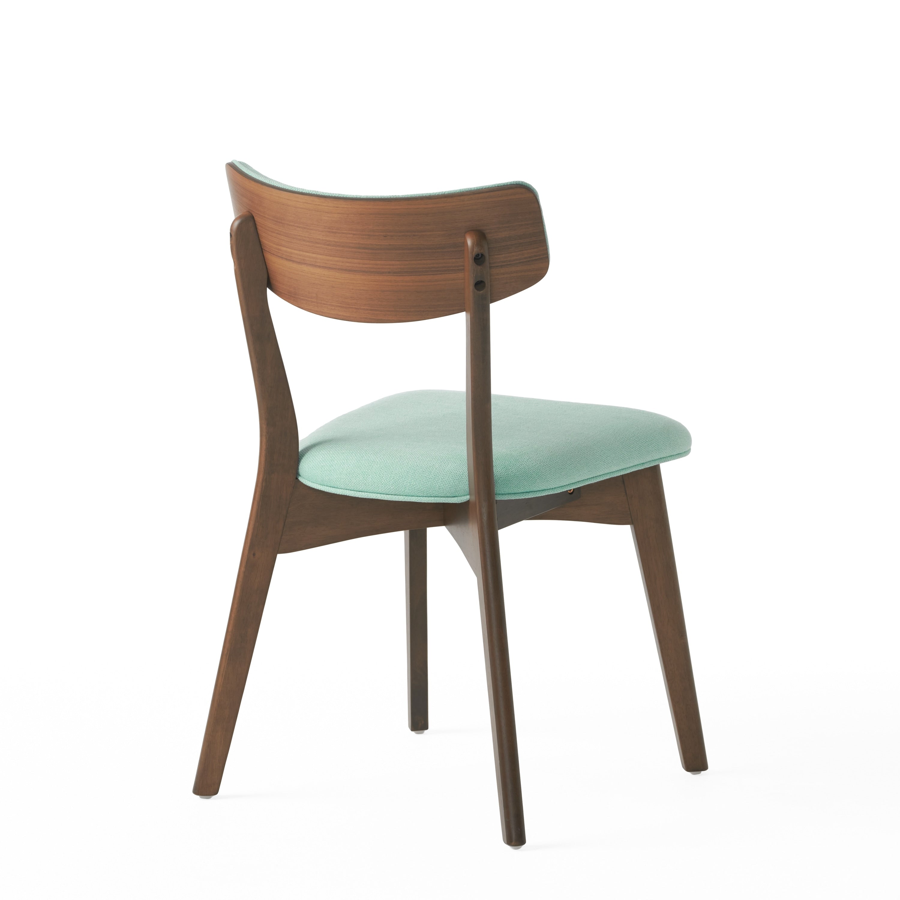 Chaises de salle à manger Chazz en bois d'hévéa rembourrées, style milieu de siècle (lot de 2/4) par Christopher Knight Home