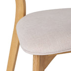 Chaises de salle à manger Chazz en bois d'hévéa rembourrées, style milieu de siècle (lot de 2/4) par Christopher Knight Home