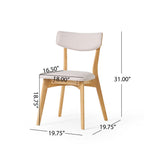 Chaises de salle à manger Chazz en bois d'hévéa rembourrées, style milieu de siècle (lot de 2/4) par Christopher Knight Home