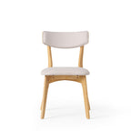 Chaises de salle à manger Chazz en bois d'hévéa rembourrées, style milieu de siècle (lot de 2/4) par Christopher Knight Home