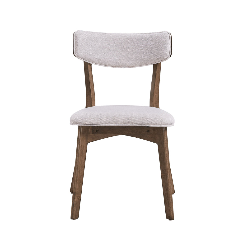 Chaises de salle à manger Chazz en bois d'hévéa rembourrées, style milieu de siècle (lot de 2/4) par Christopher Knight Home