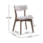 Chaises de salle à manger Chazz en bois d'hévéa rembourrées, style milieu de siècle (lot de 2/4) par Christopher Knight Home