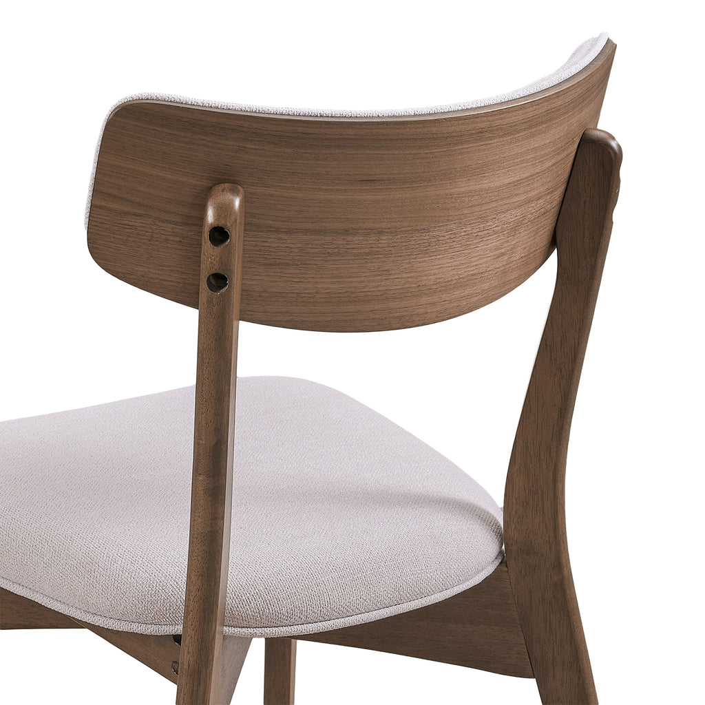 Chaises de salle à manger Chazz en bois d'hévéa rembourrées, style milieu de siècle (lot de 2/4) par Christopher Knight Home