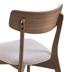 Chaises de salle à manger Chazz en bois d'hévéa rembourrées, style milieu de siècle (lot de 2/4) par Christopher Knight Home