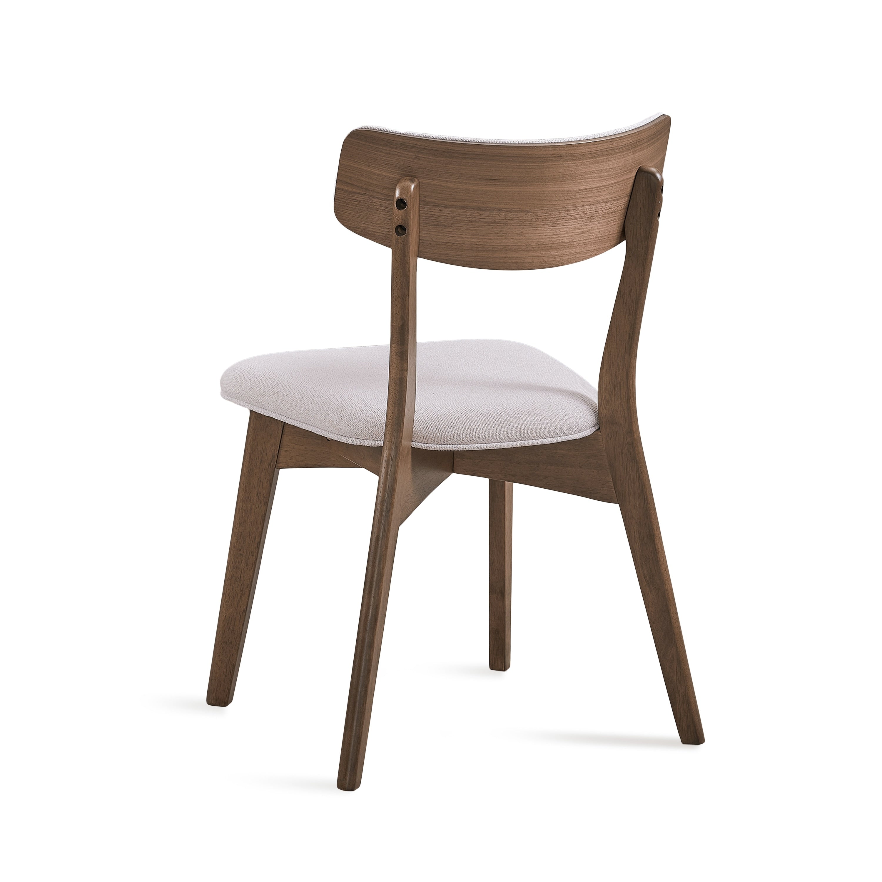 Chaises de salle à manger Chazz en bois d'hévéa rembourrées, style milieu de siècle (lot de 2/4) par Christopher Knight Home