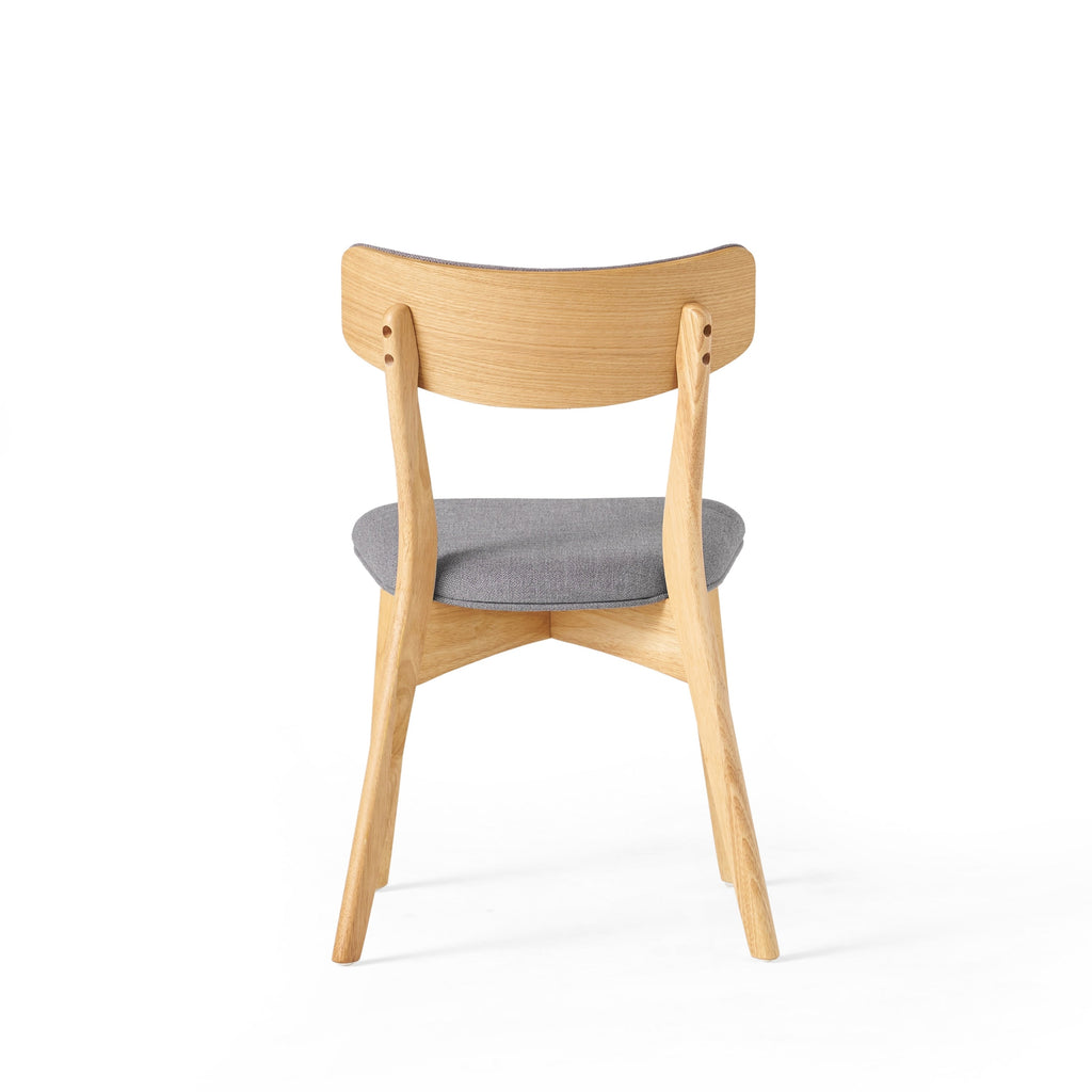 Chaises de salle à manger Chazz en bois d'hévéa rembourrées, style milieu de siècle (lot de 2/4) par Christopher Knight Home