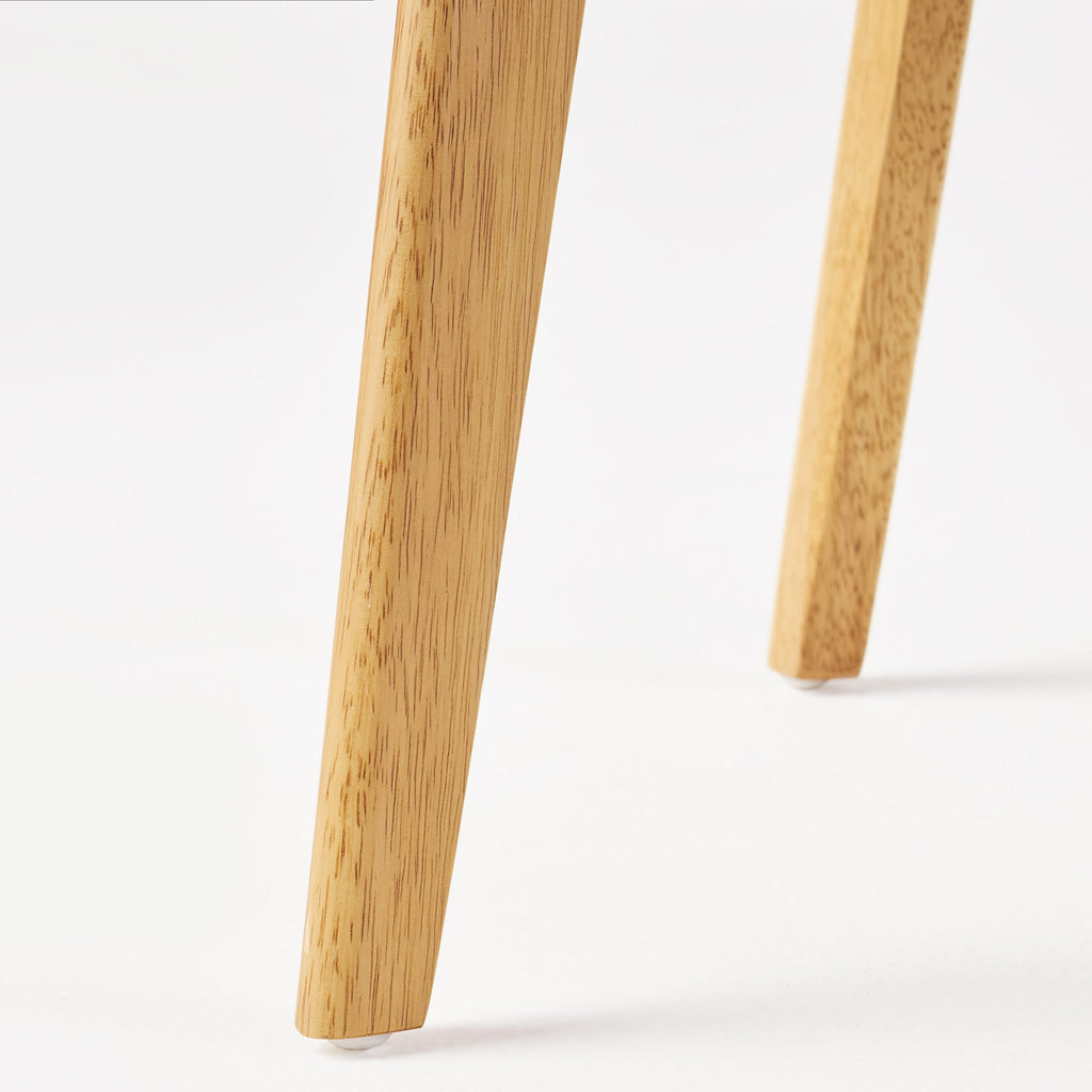 Chaises de salle à manger Chazz en bois d'hévéa rembourrées, style milieu de siècle (lot de 2/4) par Christopher Knight Home
