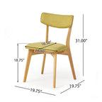 Chaises de salle à manger Chazz en bois d'hévéa rembourrées, style milieu de siècle (lot de 2/4) par Christopher Knight Home