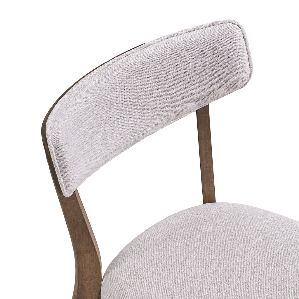 Chaises de salle à manger Chazz en bois d'hévéa rembourrées, style milieu de siècle (lot de 2/4) par Christopher Knight Home