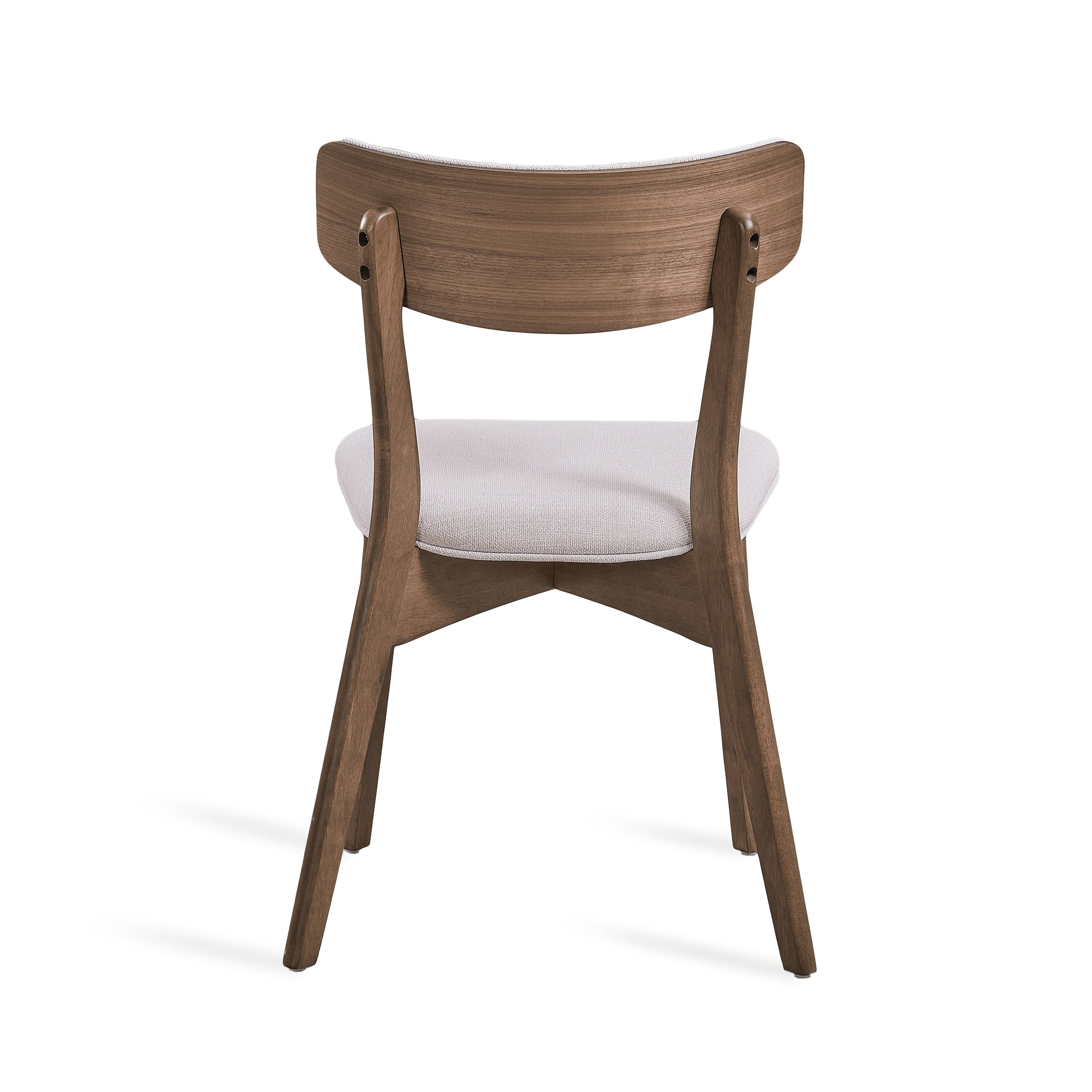 Chaises de salle à manger Chazz en bois d'hévéa rembourrées, style milieu de siècle (lot de 2/4) par Christopher Knight Home