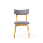 Chaises de salle à manger Chazz en bois d'hévéa rembourrées, style milieu de siècle (lot de 2/4) par Christopher Knight Home
