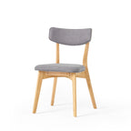 Chaises de salle à manger Chazz en bois d'hévéa rembourrées, style milieu de siècle (lot de 2/4) par Christopher Knight Home