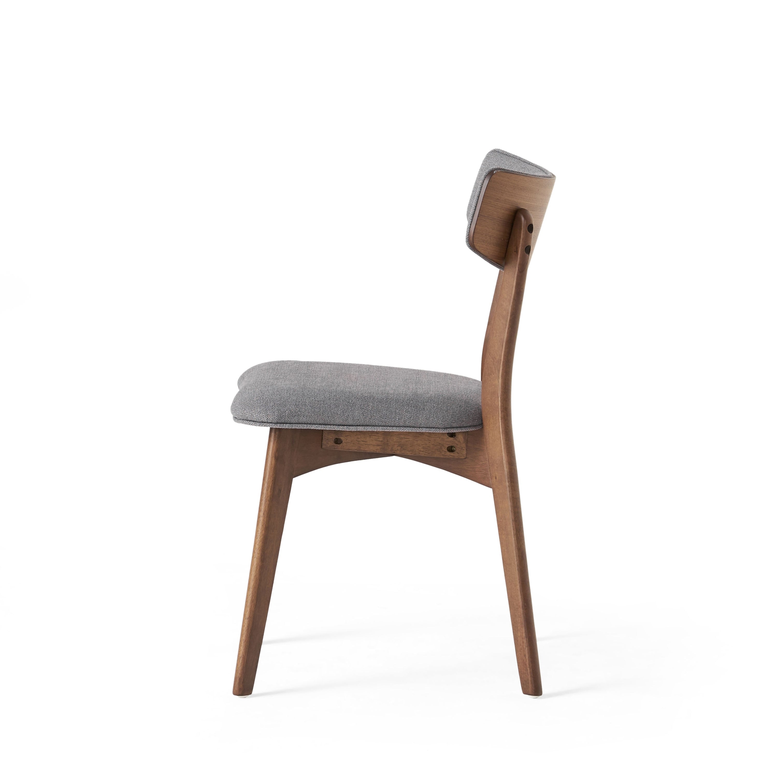 Chaises de salle à manger Chazz en bois d'hévéa rembourrées, style milieu de siècle (lot de 2/4) par Christopher Knight Home