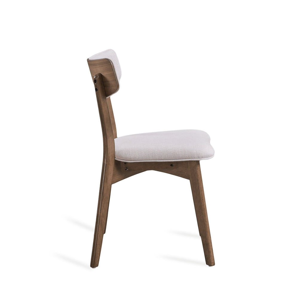 Chaises de salle à manger Chazz en bois d'hévéa rembourrées, style milieu de siècle (lot de 2/4) par Christopher Knight Home