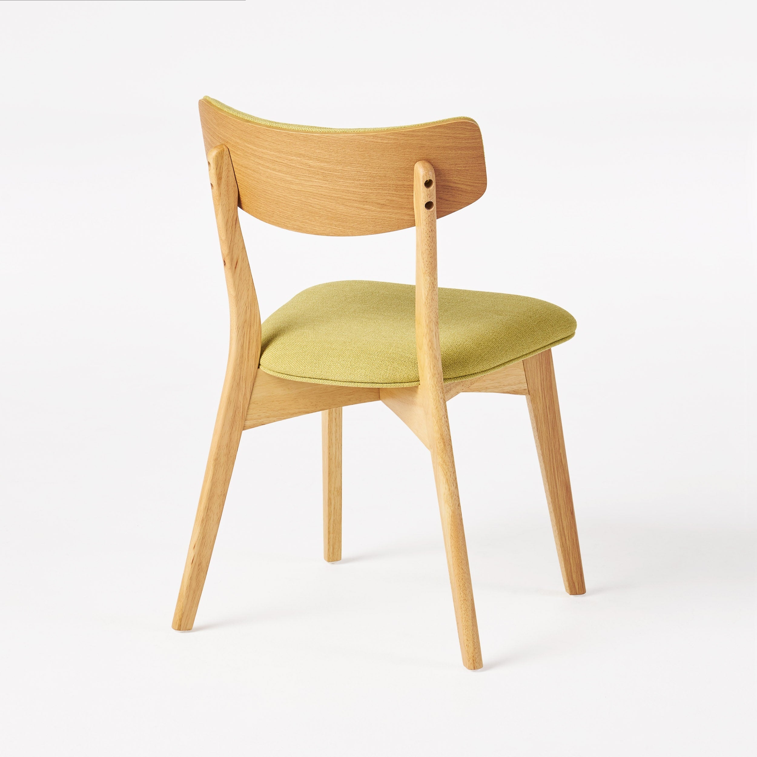 Chaises de salle à manger Chazz en bois d'hévéa rembourrées, style milieu de siècle (lot de 2/4) par Christopher Knight Home