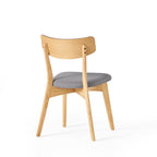 Chaises de salle à manger Chazz en bois d'hévéa rembourrées, style milieu de siècle (lot de 2/4) par Christopher Knight Home
