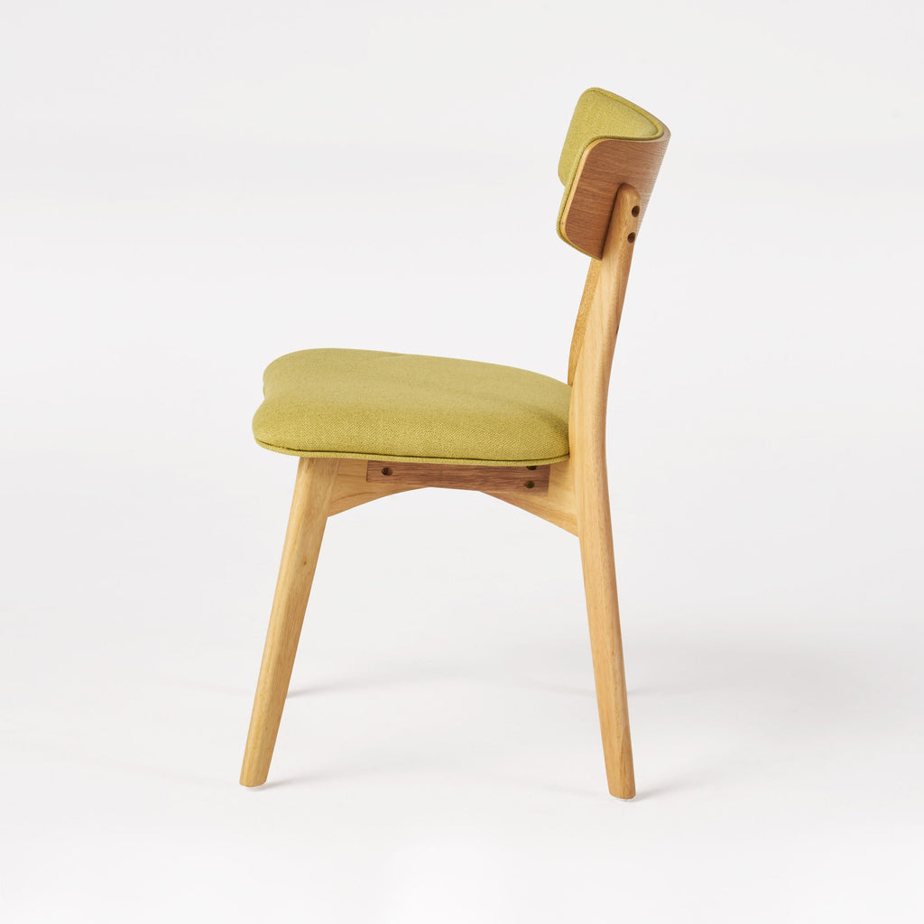 Chaises de salle à manger Chazz en bois d'hévéa rembourrées, style milieu de siècle (lot de 2/4) par Christopher Knight Home