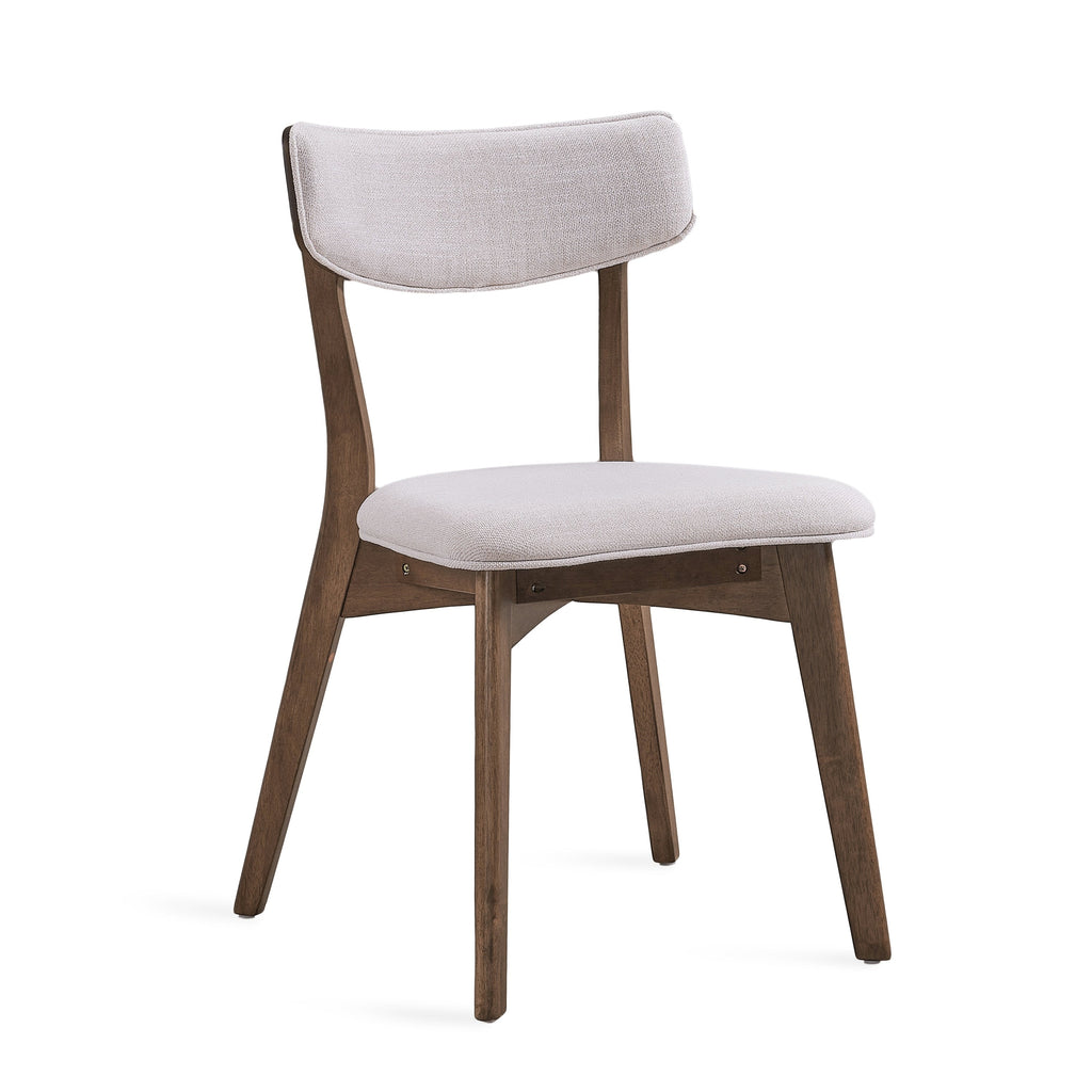 Chaises de salle à manger Chazz en bois d'hévéa rembourrées, style milieu de siècle (lot de 2/4) par Christopher Knight Home