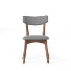 Chaises de salle à manger Chazz en bois d'hévéa rembourrées, style milieu de siècle (lot de 2/4) par Christopher Knight Home