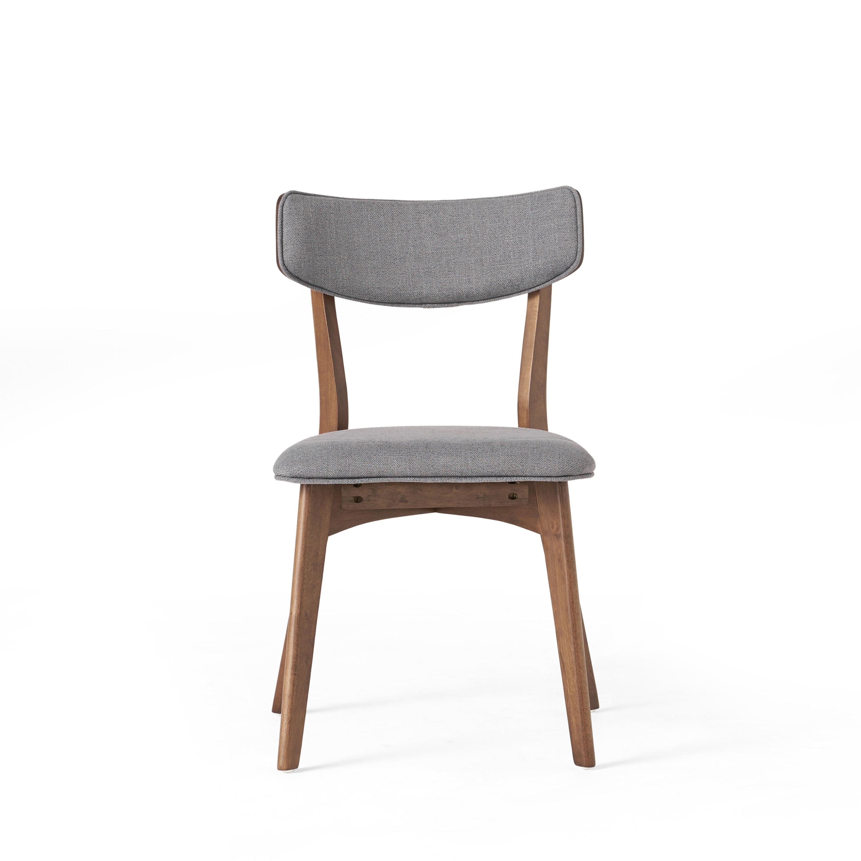 Chaises de salle à manger Chazz en bois d'hévéa rembourrées, style milieu de siècle (lot de 2/4) par Christopher Knight Home
