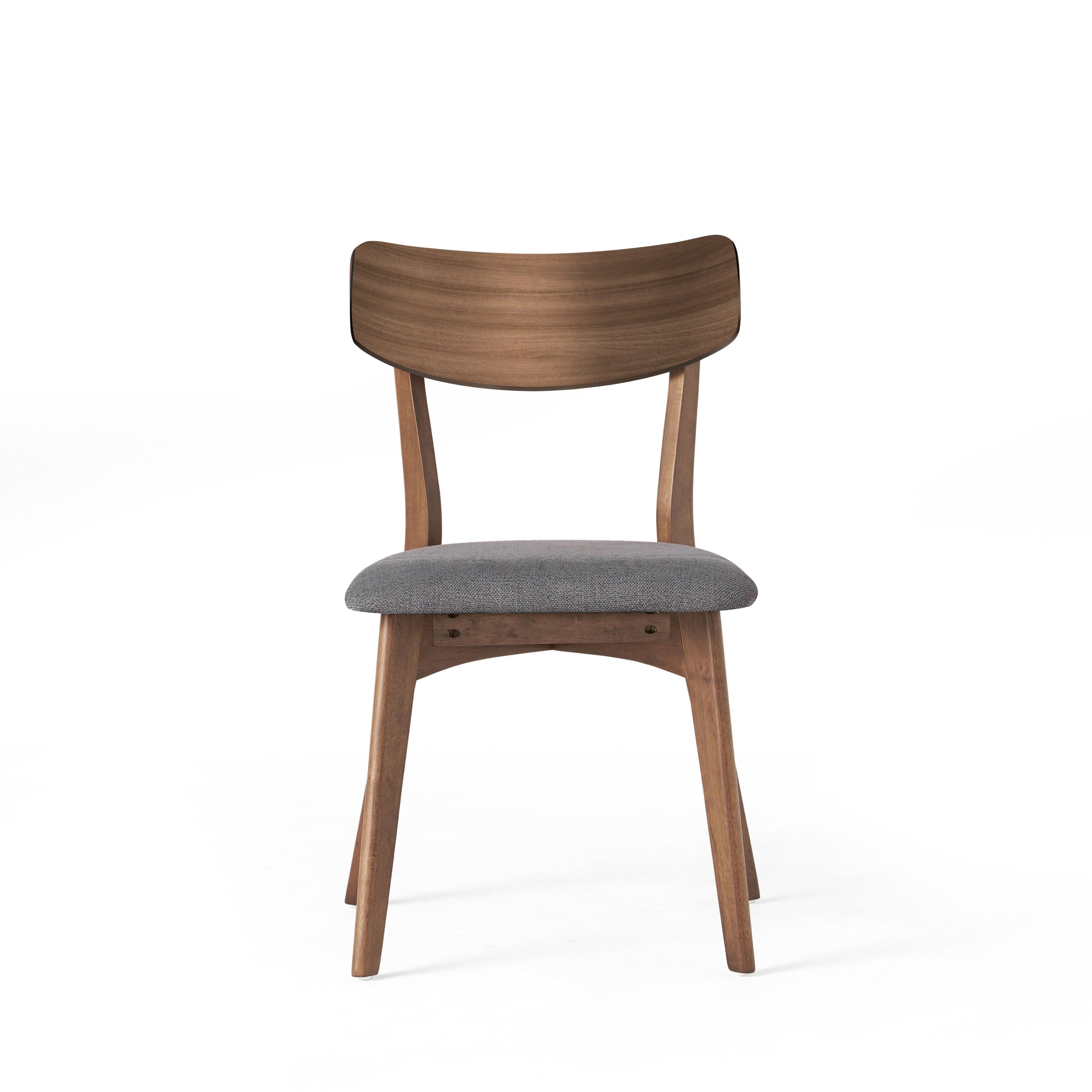 Chaises de salle à manger Chazz en bois d'hévéa rembourrées, style milieu de siècle (lot de 2/4) par Christopher Knight Home