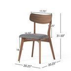 Chaises de salle à manger Chazz en bois d'hévéa rembourrées, style milieu de siècle (lot de 2/4) par Christopher Knight Home