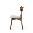 Chaises de salle à manger Chazz en bois d'hévéa rembourrées, style milieu de siècle (lot de 2/4) par Christopher Knight Home