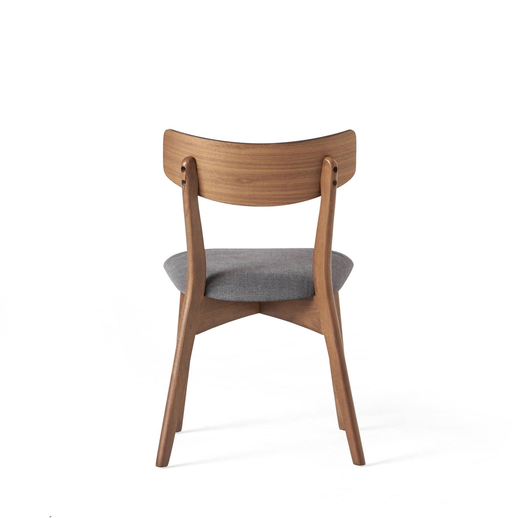 Chaises de salle à manger Chazz en bois d'hévéa rembourrées, style milieu de siècle (lot de 2/4) par Christopher Knight Home