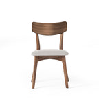 Chaises de salle à manger Chazz en bois d'hévéa rembourrées, style milieu de siècle (lot de 2/4) par Christopher Knight Home