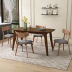 Chaises de salle à manger Chazz en bois d'hévéa rembourrées, style milieu de siècle (lot de 2/4) par Christopher Knight Home