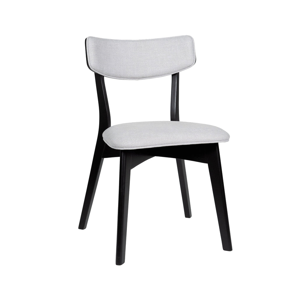 Chaises de salle à manger Chazz en bois d'hévéa rembourrées, style milieu de siècle (lot de 2/4) par Christopher Knight Home