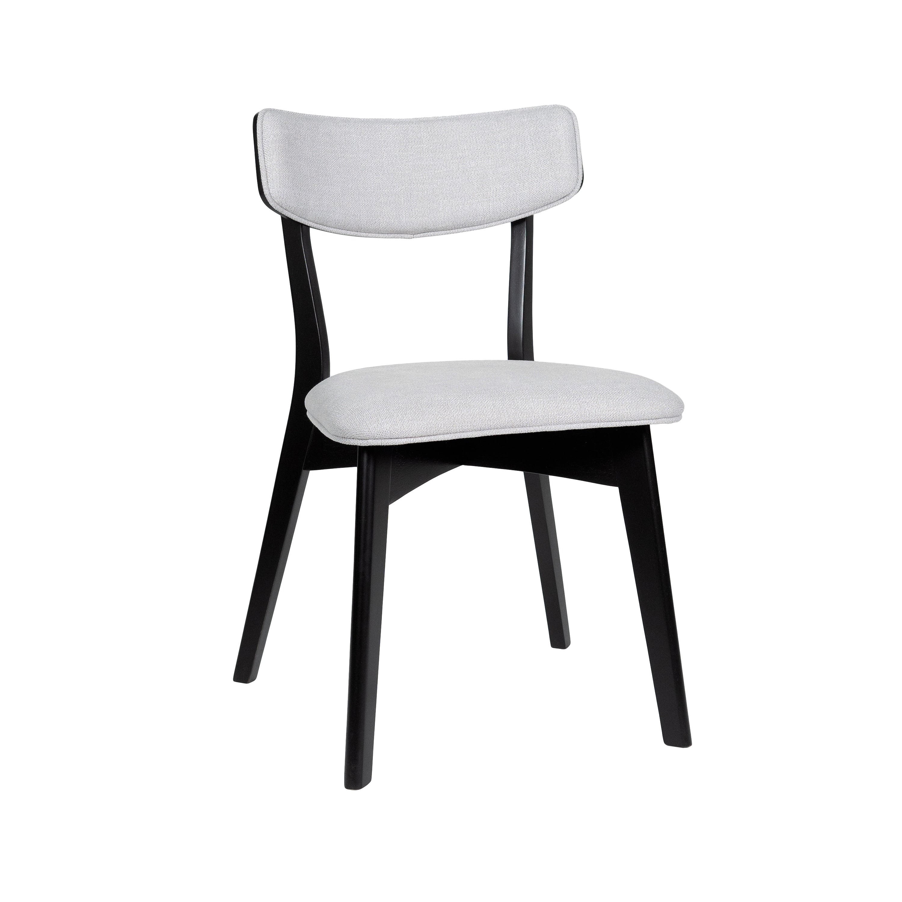 Chaises de salle à manger Chazz en bois d'hévéa rembourrées, style milieu de siècle (lot de 2/4) par Christopher Knight Home